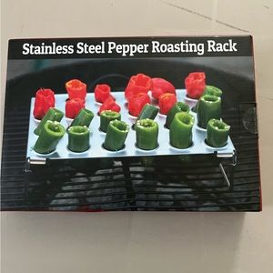 CaveTools Jalapeño Corer tool Grill topper Stainless Steel Pepper Roasting Rack